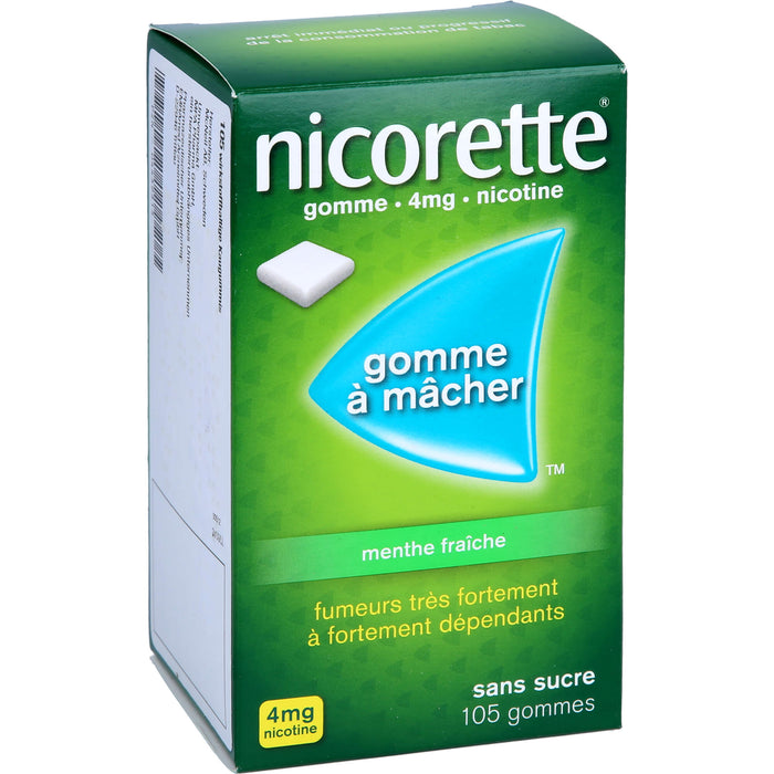 nicorette Kaugummi freshmint 4 mg Reimport EMRAmed, 105 pcs. Chewing gum