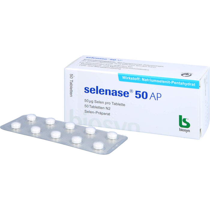 selenase 50 AP Tabletten bei nachgewiesenem Selenmangel, 50 pcs. Tablets