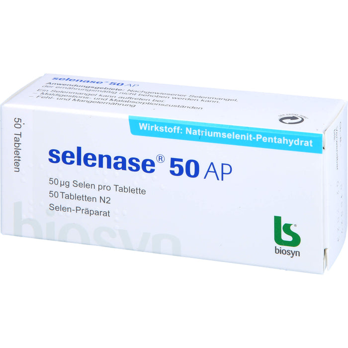 selenase 50 AP Tabletten bei nachgewiesenem Selenmangel, 50 pc Tablettes