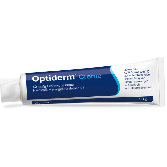 Optiderm Creme bei Hauterkrankungen mit Juckreiz und Hauttrockenheit, 50 g Creme