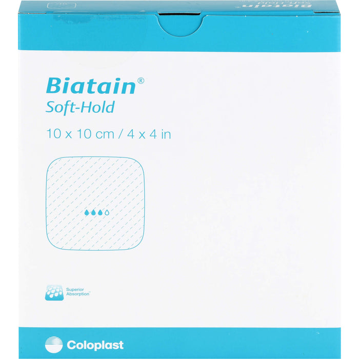 Biatain Soft-Hold Schaumverband sanft haftend  10 x 10 cm, 5 pcs. Wound dressings