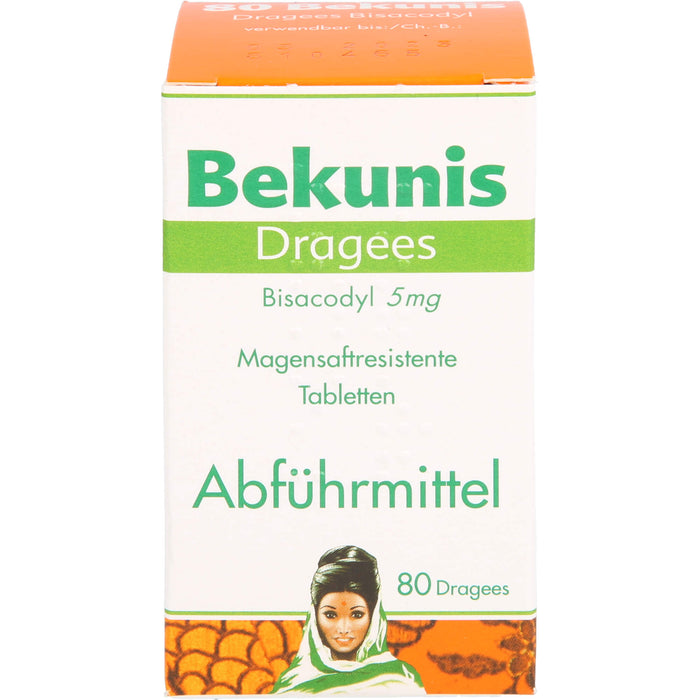 Bekunis Dragees Bisacodyl 5 mg Abführmittel, 80 pcs. Tablets