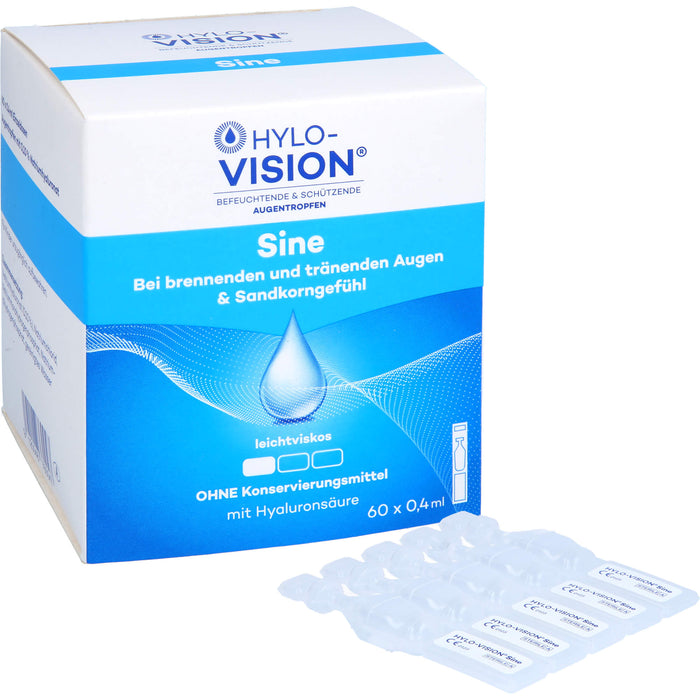 HYLO-VISION Sine Augentropfen bei brennenden Augen, 60 pc Ampoules