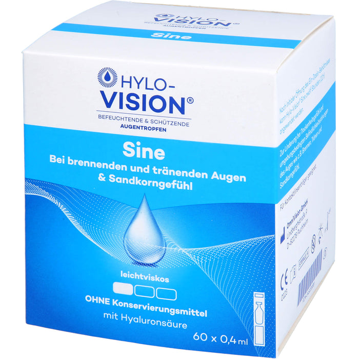 HYLO-VISION Sine Augentropfen bei brennenden Augen, 60 St. Ampullen