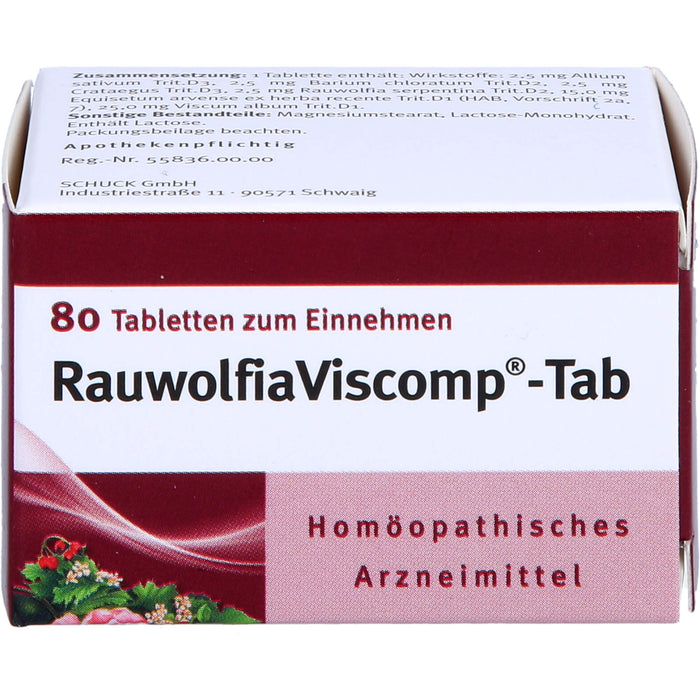 Rauwolfia Viscomp -Tab Tabletten, 80 pcs. Tablets