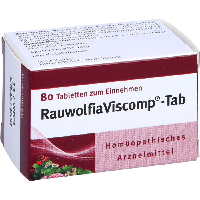 Rauwolfia Viscomp -Tab Tabletten, 80 St. Tabletten