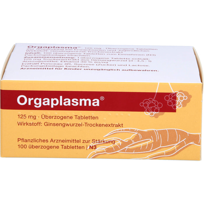 Orgaplasma, 125 mg, Überzogene Tabletten, 100 St. Tabletten