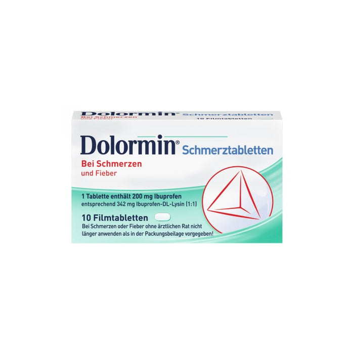 Dolormin Schmerztabletten bei Schmerzen und Fieber, 10 pc Tablettes