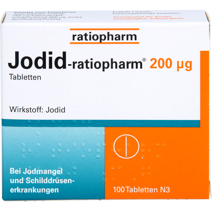 Jodid-ratiopharm 200 µg Tabletten, 100 pc Tablettes