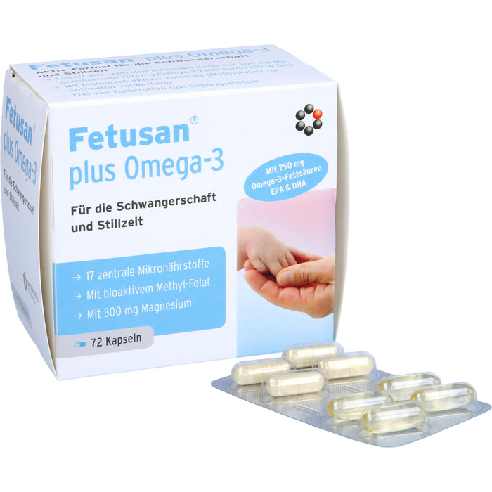 Fetusan plus Omega-3 Kapseln für Schwangerschaft und Stillzeit, 72 pc Capsules