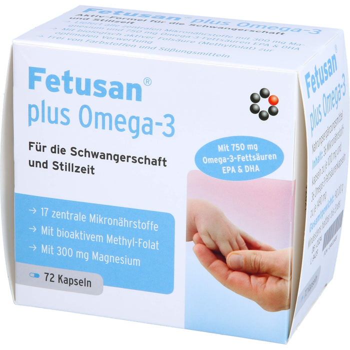 Fetusan plus Omega-3 Kapseln für Schwangerschaft und Stillzeit, 72 pcs. Capsules