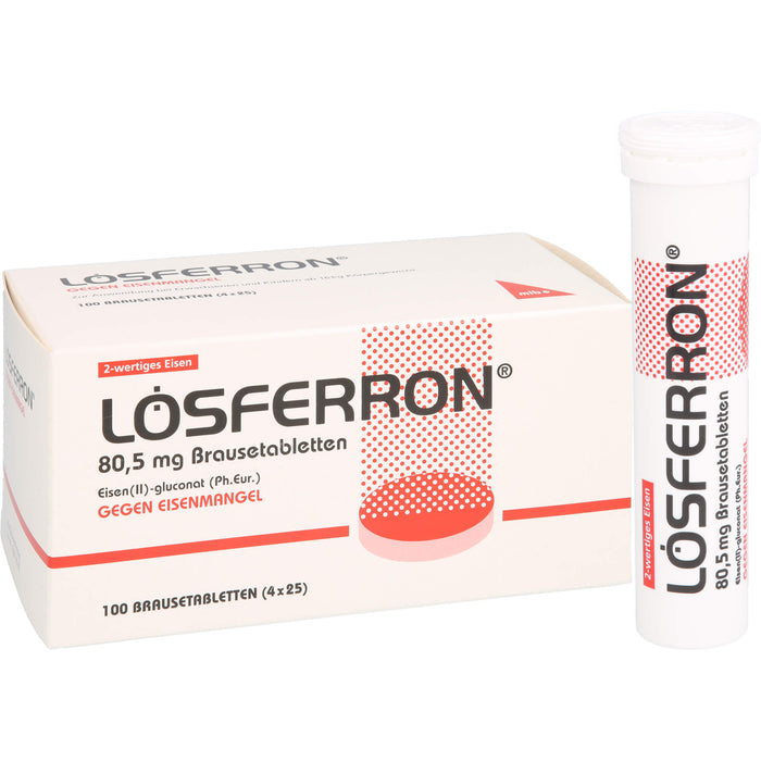 LÖSFERRON Brausetabletten gegen Eisenmangel, 100 pcs. Tablets