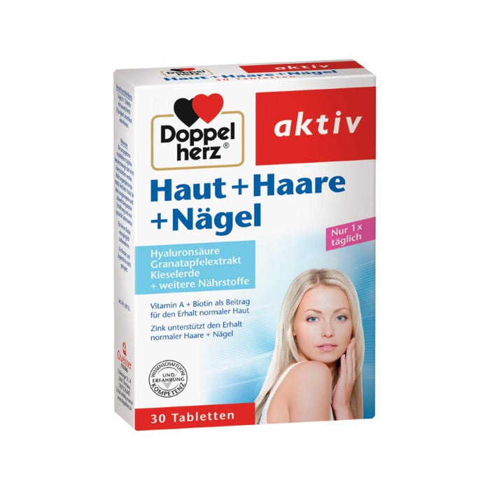 Doppelherz Haut + Haare + Nägel Tabletten, 30 St. Tabletten