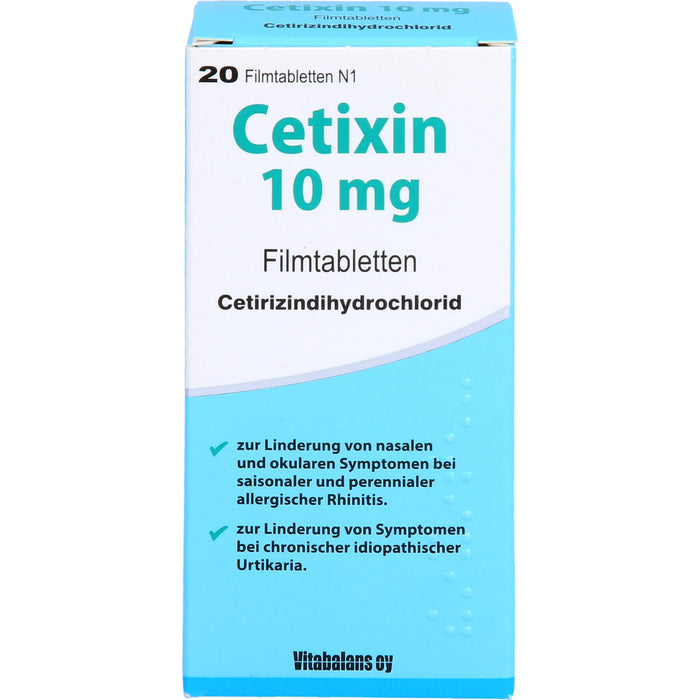 Cetixin 10 mg Filmtabletten bei Allergien, 20 pcs. Tablets