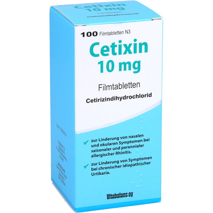 Cetixin 10 mg Filmtabletten bei Allergien, 100 St. Tabletten