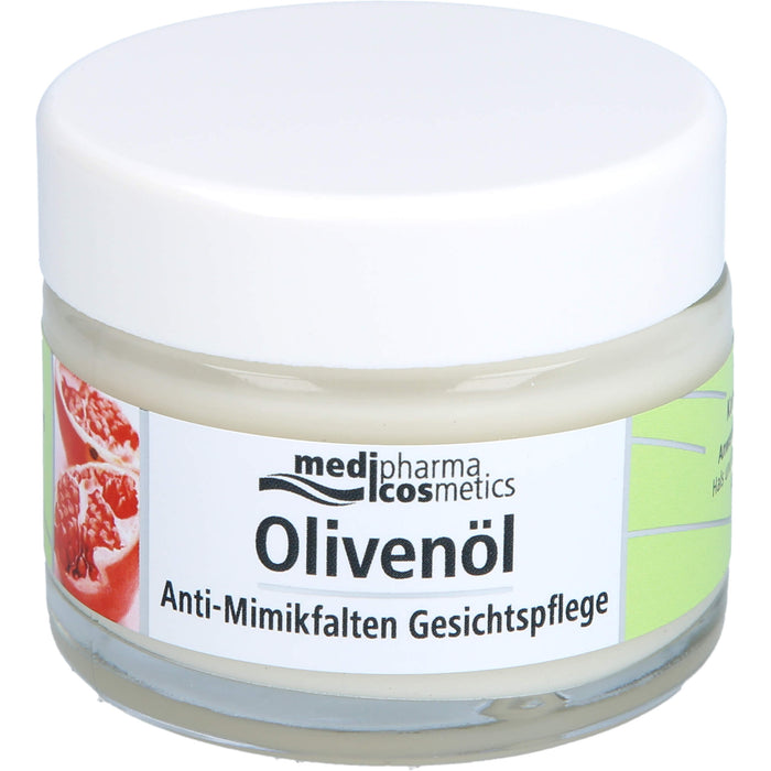 medipharma cosmetics Olivenöl Anti-Mimikfalten Gesichtspflege, 50 ml Crème