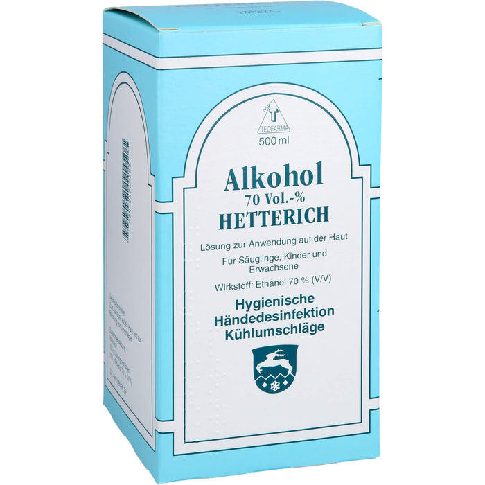 ALKOHOL 70 VOL % HETTERICH, 500 ml LOE