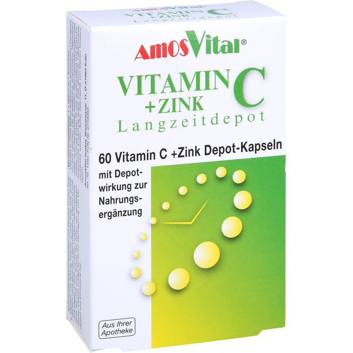 AmosVital Vitamin C+Zink Depot Kapseln, 60 pcs. Capsules