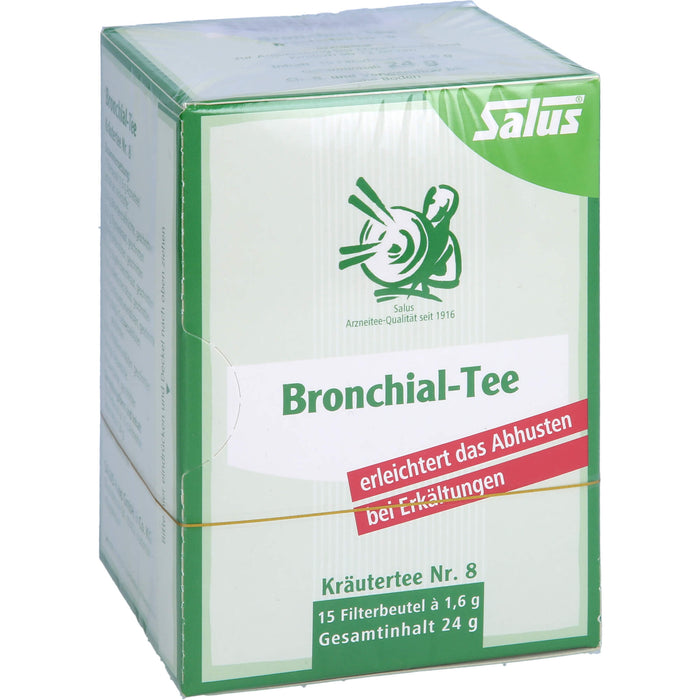 Salus Bronchial-Tee Kräutertee Nr. 8 zur Erleichterung des Abhustens bei Erkältungen, 15 pc Sac filtrant