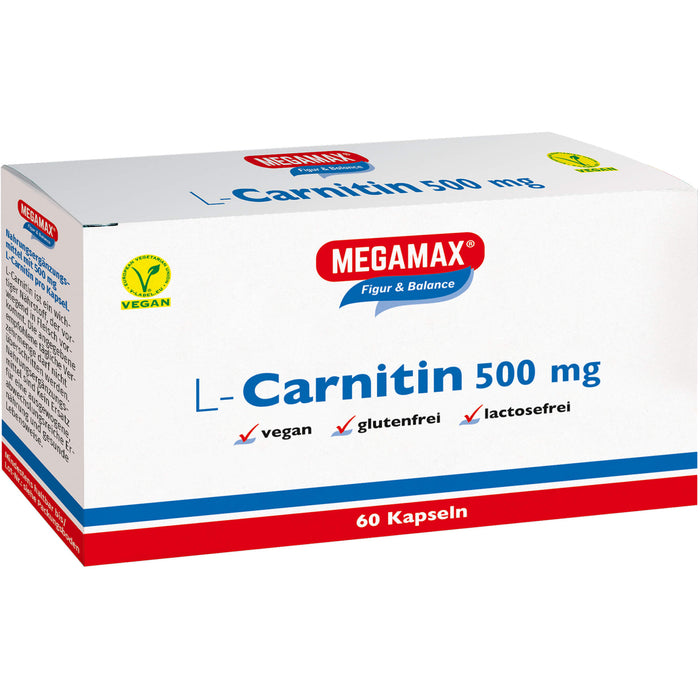 MEGAMAX Figur & Balance L-Carnitin 500 mg Kapseln, 60 pc Capsules