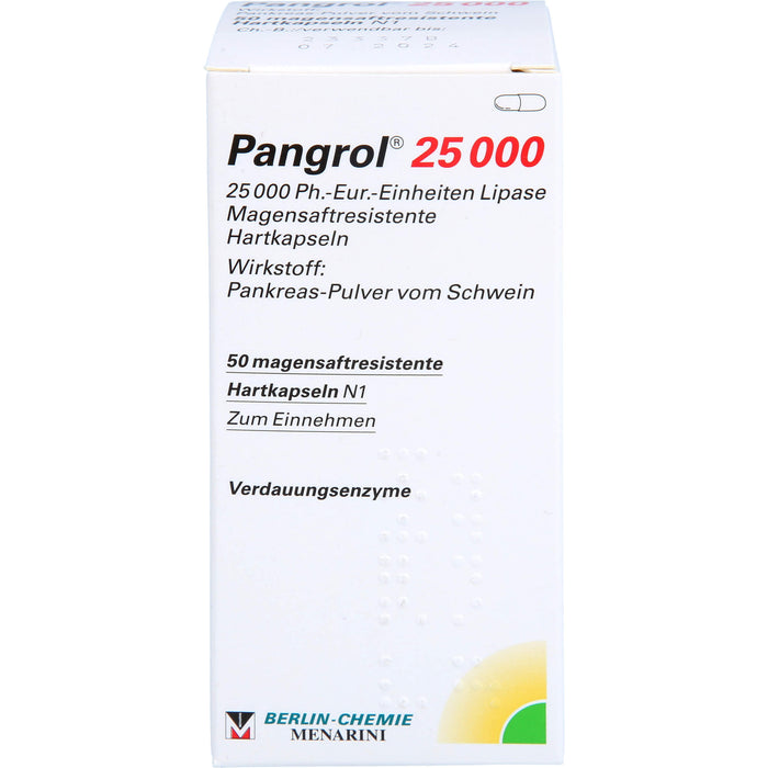 Pangrol 25 000 Kapseln Verdauungsenzyme, 50 St. Kapseln