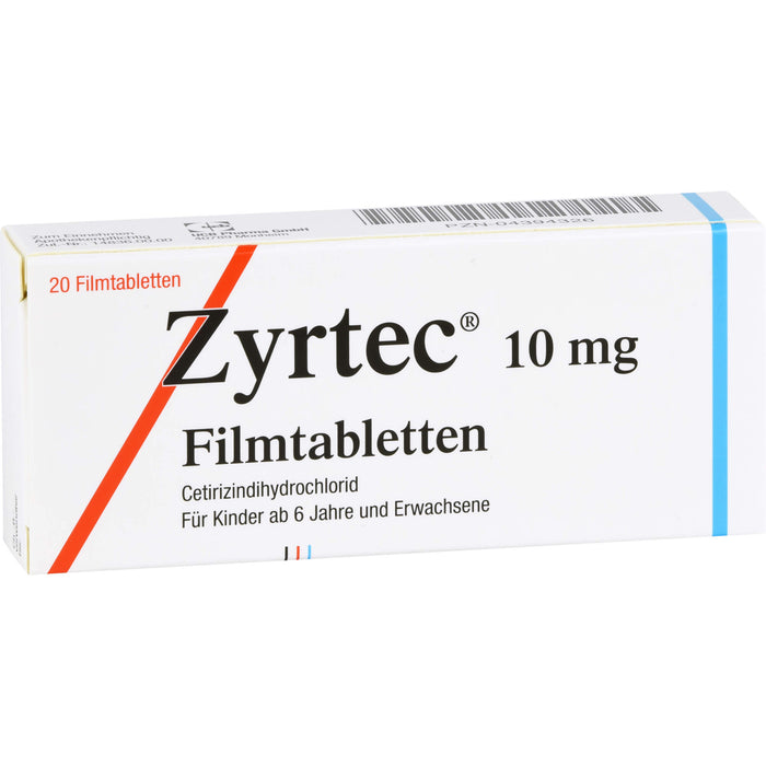 Zyrtec 10 mg Beragena Filmtabletten bei Allergien, 20 St. Tabletten