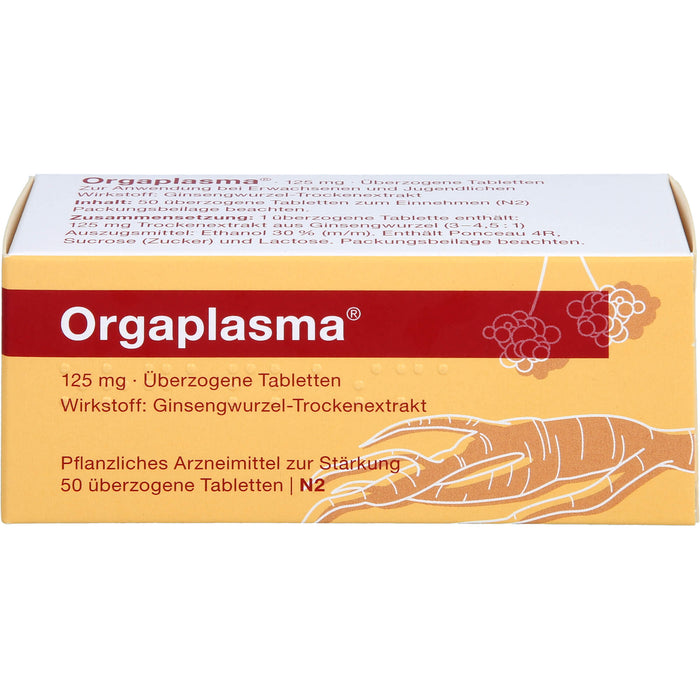 Orgaplasma, 125 mg, Überzogene Tabletten, 50 St UTA