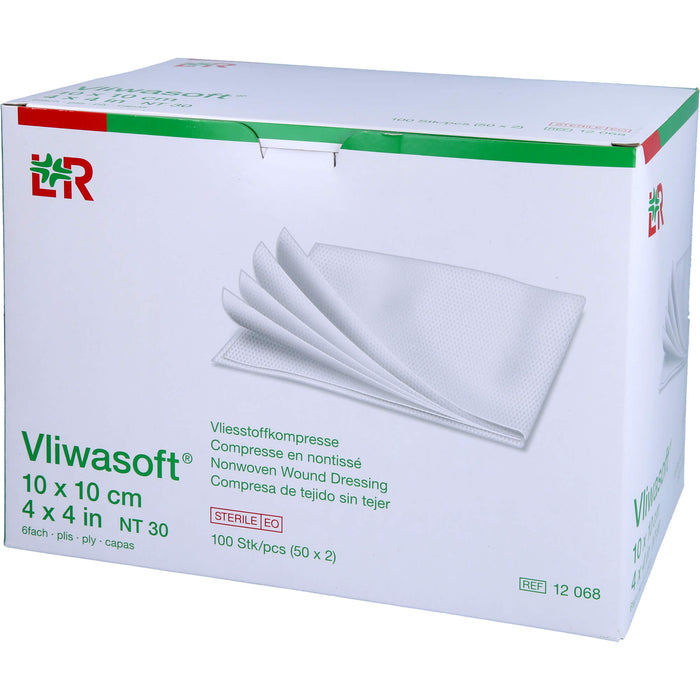 VLIWASOFT Vlieskompressen steril 10 x 10 cm, 100 pcs. Compresses