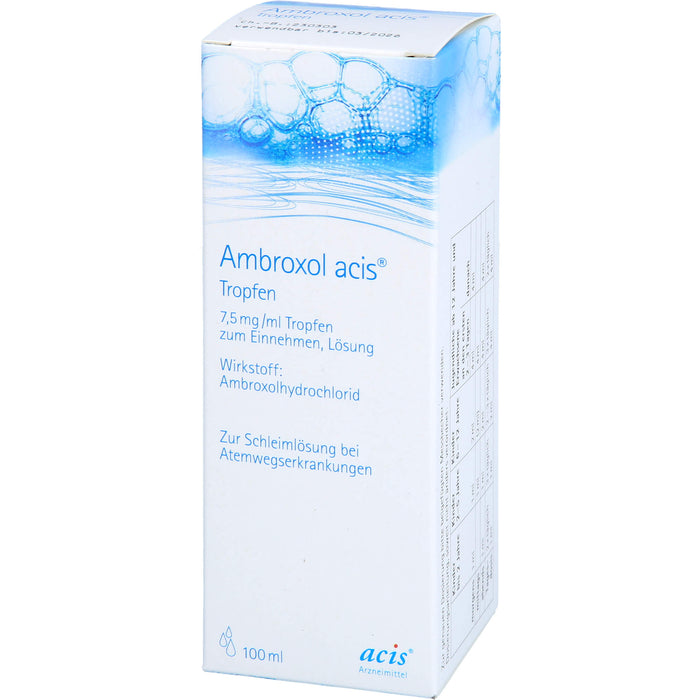 Ambroxol acis Tropfen, 7,5 mg/ml Tropfen zum Einnehmen, Lösung, 100 ml Lösung