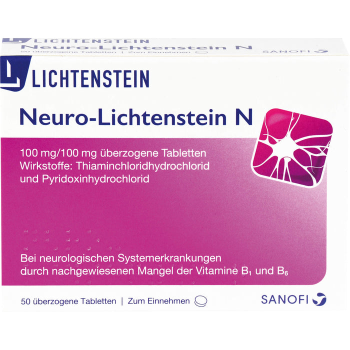 Neuro-Lichtenstein N, 100 mg/100 mg überzogene Tabletten, 50 pc Tablettes