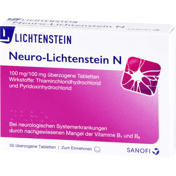 Neuro-Lichtenstein N, 100 mg/100 mg überzogene Tabletten, 50 pc Tablettes