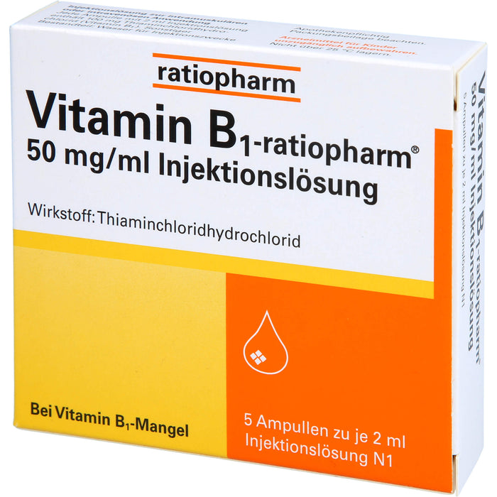 Vitamin B1-ratiopharm 50 mg/ml Injektionslösung, 5 pc Ampoules