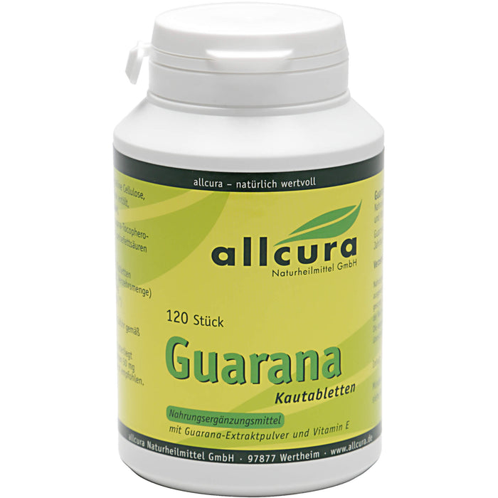 allcura Guarana Kautabletten, 120 St. Tabletten