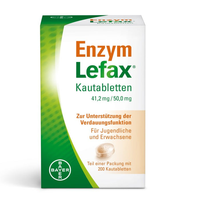 Enzym Lefax Kautabletten zur Unterstützung der Verdauungsfunktion, 200 pcs. Tablets