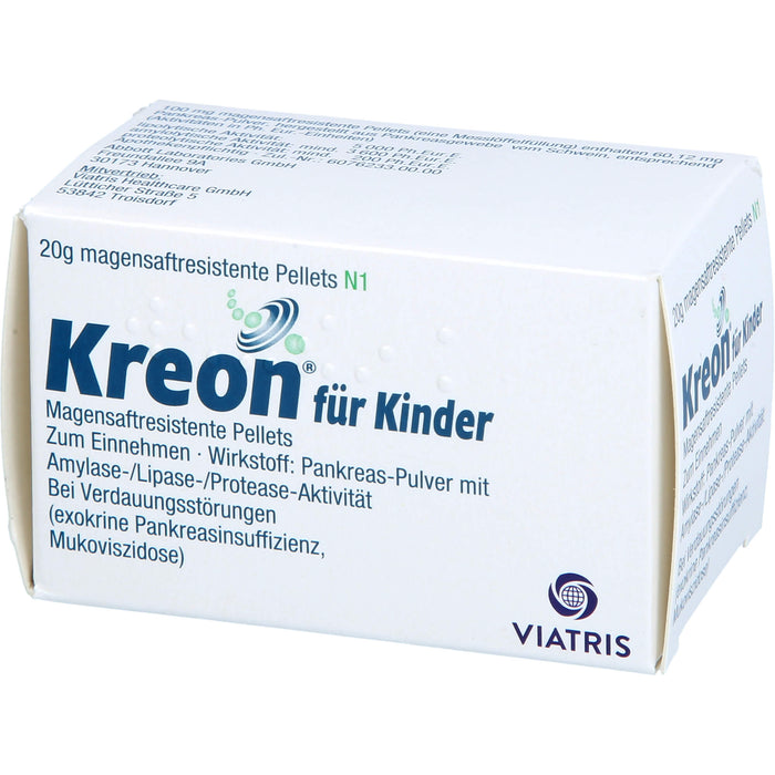 Kreon für Kinder, Magensaftresistente Pellets, 20 g Poudre