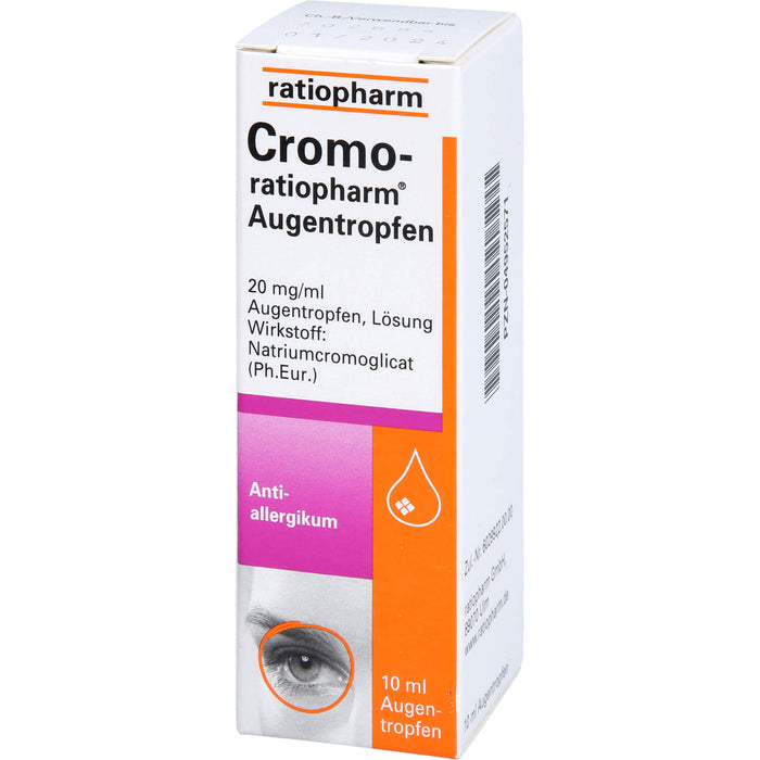 Cromo-ratiopharm Augentropfen Antiallergikum, 10 ml Solution