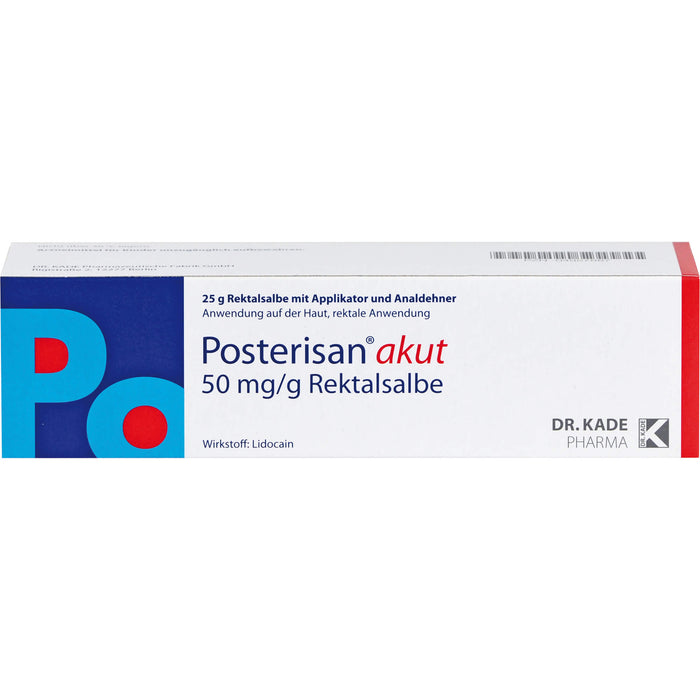 Posterisan akut 50 mg/g Rektalsalbe mit Applikator und Analdehner, 25 St. Vorrichtung