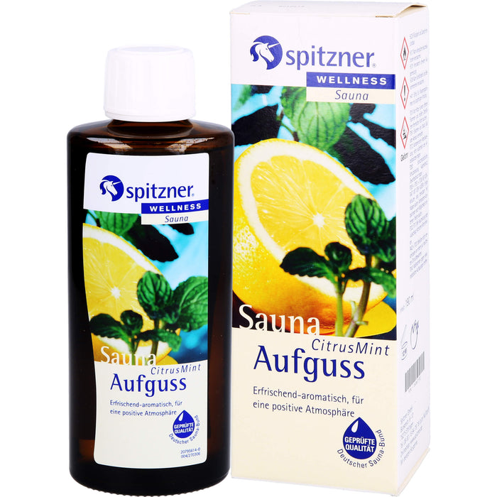 Spitzner Saunaaufguss CitrusMint Wellness, 190 ml Konzentrat