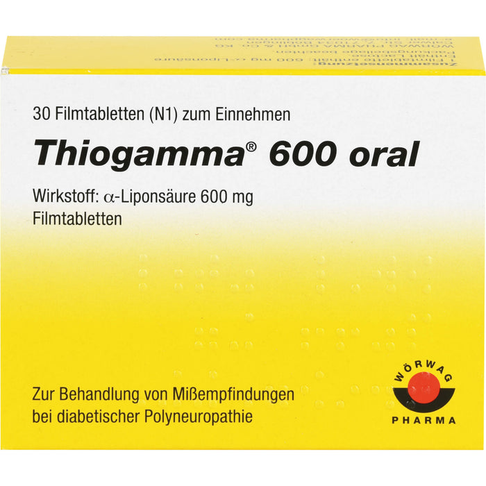 Thiogamma 600 oral Filmtabletten, 30 pc Tablettes