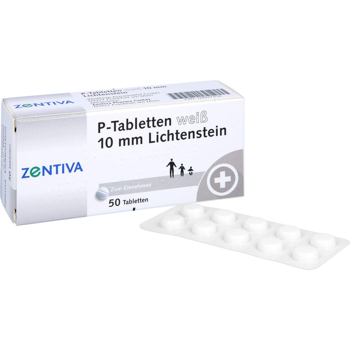 Lichtenstein P-Tabletten weiß 10 mm, 50 pcs. Tablets