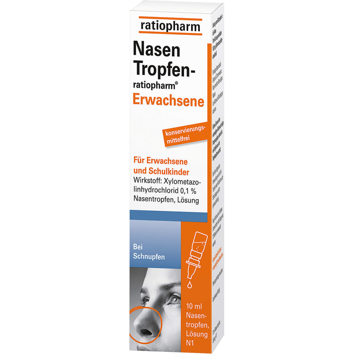 NasenTropfen-ratiopharm Erwachsene, 10 ml Solution