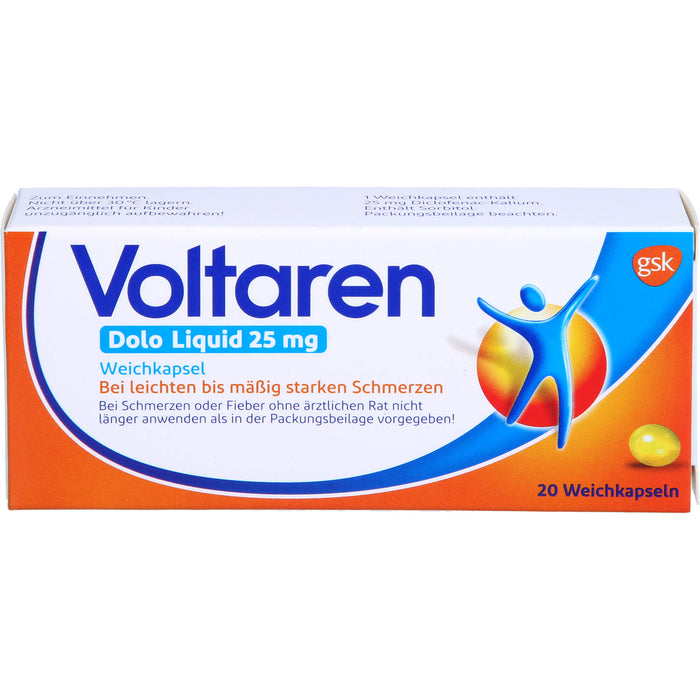 Voltaren Dolo Liquid 25 mg Weichkapseln, 20 pcs. Capsules