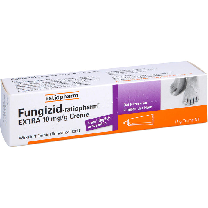 Fungizid-ratiopharm Extra Creme bei Pilzerkrankungen der Haut, 15 g Cream