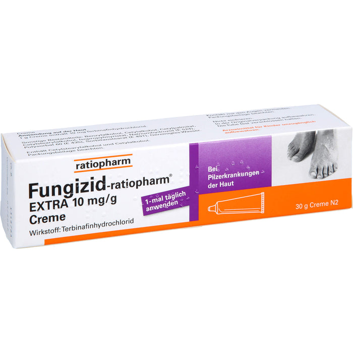 Fungizid-ratiopharm Extra Creme bei Pilzerkrankungen der Haut, 30 g Creme