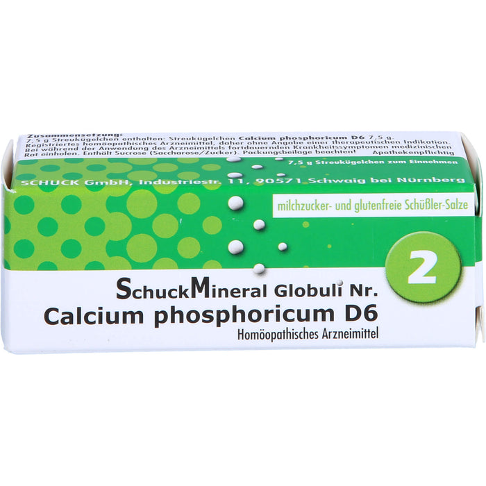 SchuckMineral Globuli No. 2 Calcium phosphoricum D 6, 7.5 g Globules