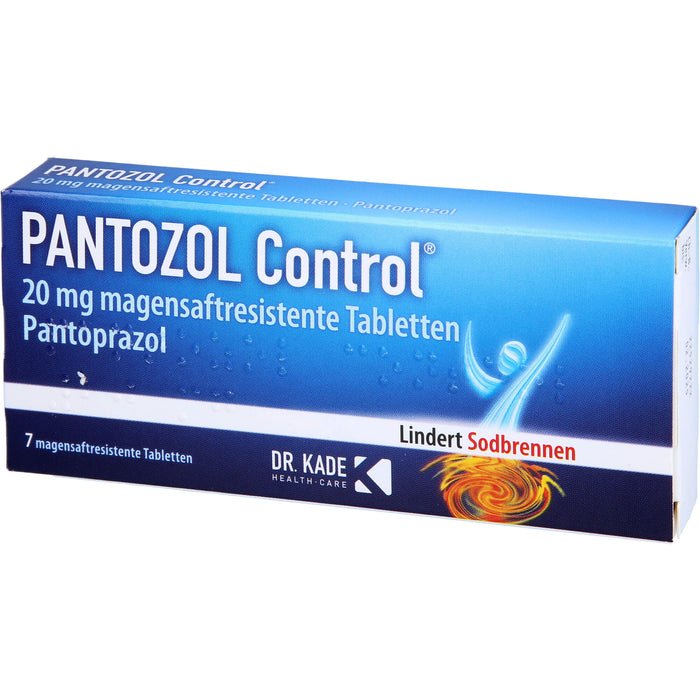 PANTOZOL Control 20 mg magensaftresistente Tabletten, 7 St. Tabletten