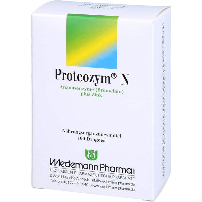 Proteozym N Dragees unterstützt die Eiweißsynthese und trägt zu gesunden Knochen, Haaren, Nägeln und Haut bei, 100 St. Tabletten