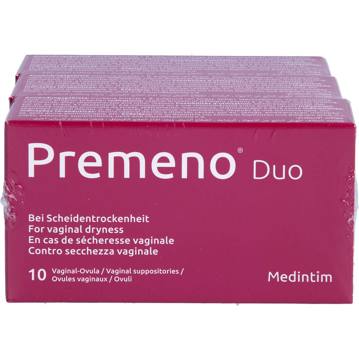 Premeno duo Vaginal Ovula bei Scheidentrockenheit, 30 St. Zäpfchen