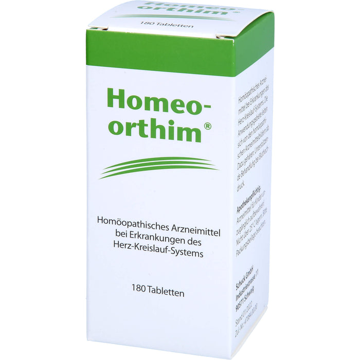 Homeo Orthim Tabletten bei Erkrankungen des Herz-Kreislauf-Systems, 180 pcs. Tablets