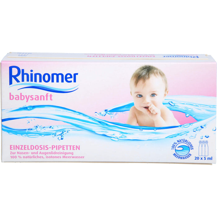 Rhinomer Babysanft Meerwasser Einzeldosis-Pipetten bei Babyschnupfen, 20 pcs. Single-dose pipettes